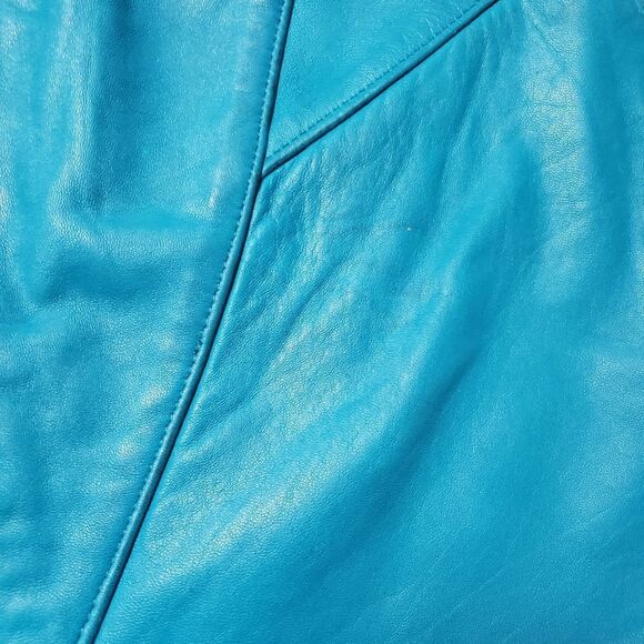 VINTAGE 80s Leather Skirt - Picture 5 of 12